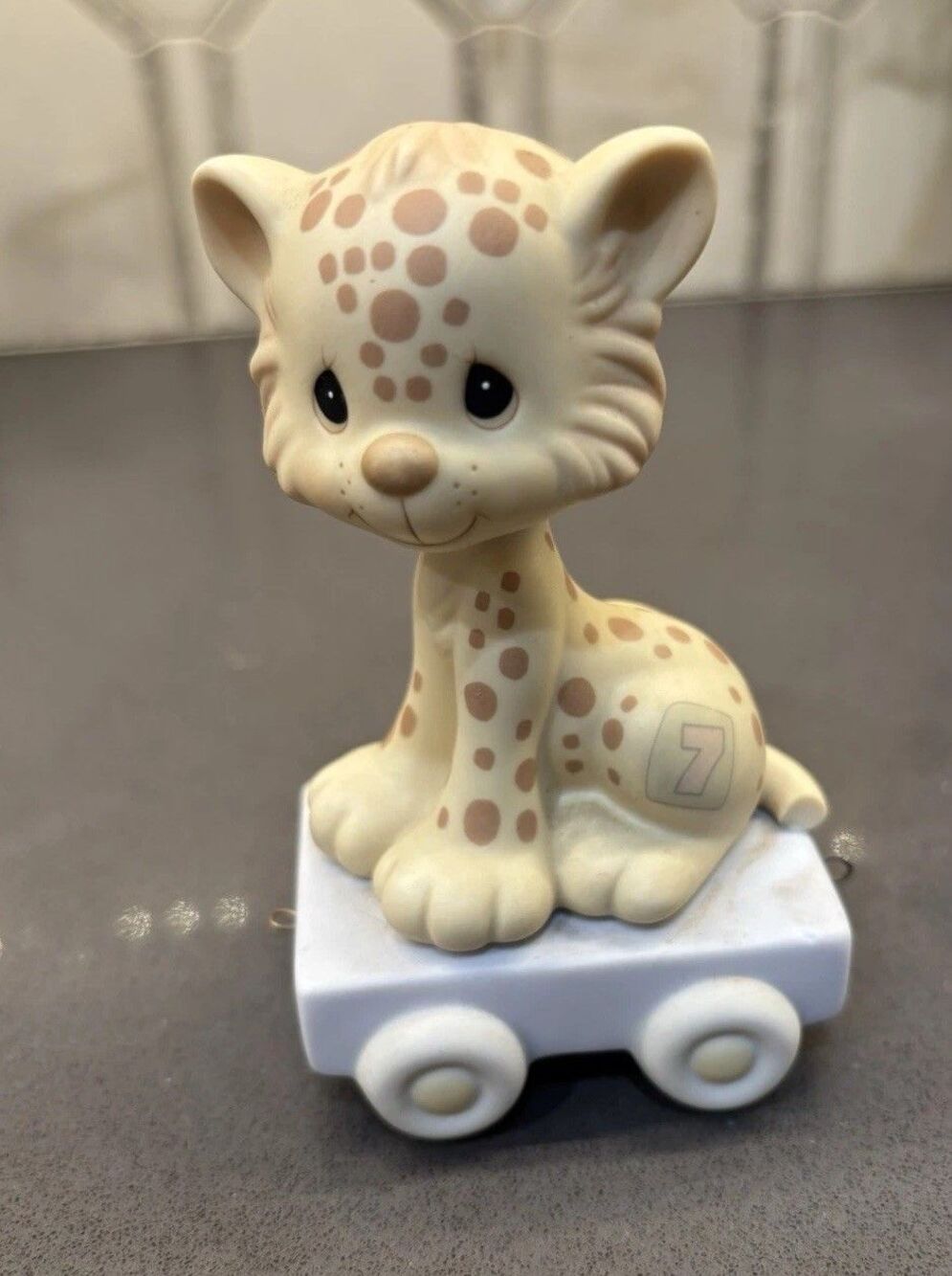 Precious Moments Leopard Age 7 Train Figurine Wishing You Grrr-Eatness 109479